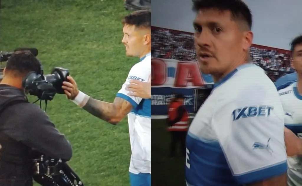 Nicolás Castillo agredió camarógrafo. (Foto: TNT Sports)