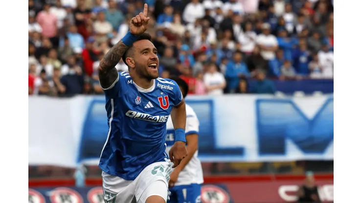 Matías Zaldivia marca tanto decisivo para la U. (Foto: Photosport)