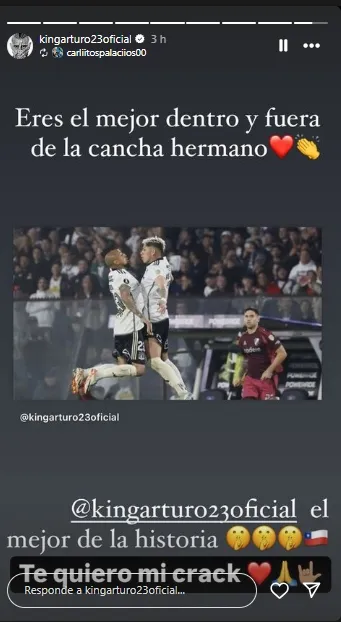 Carlos Palacios elogió a Arturo Vidal.