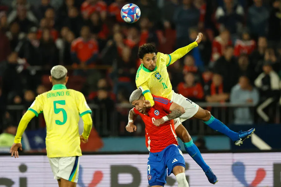 Palacios no gravitó ante Brasil. | Foto: Photosport