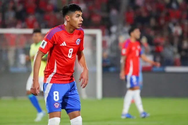 Darío Osorio fue la figura de La Roja para Cristián Caamaño en la derrota ante Brasil.