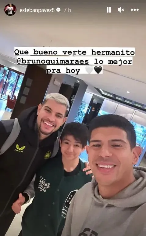 Pavez y Guimarães a finales del 2023 en Inglaterra | Foto: Captura Instagram