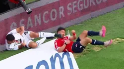 Felipe Loyola se comió una patada en la cara en Argentina