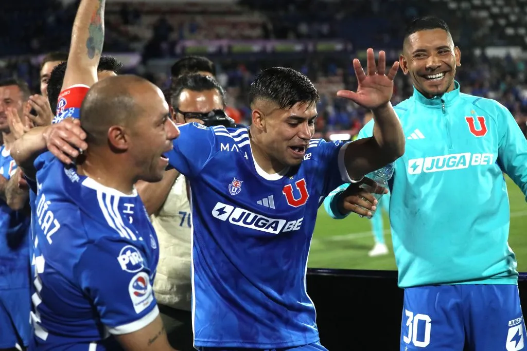 Universidad de Chile celebra en el Estadio Nacional. (Foto: Photosport).