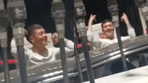 Cristián Zavala canta en una bencinera. (Foto: