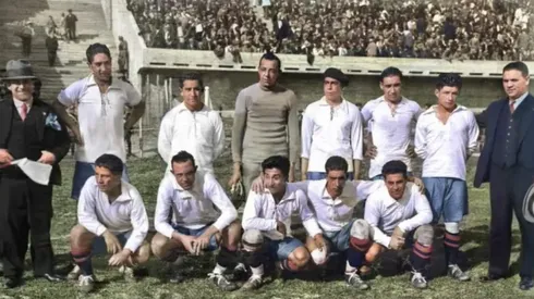 Carlos Vidal Lepe, el tercer jugador agachado, de izquierda a derecha. (Asifuch)