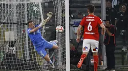 Sebastián Pérez fue, hasta el gol de Javier Correa, una de las figuras de Universidad Católica en el Estadio Monumental.