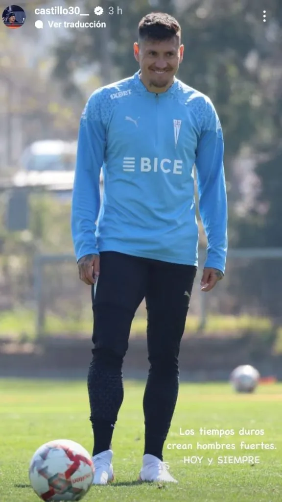 La historia de Nicolás Castillo en su cuenta de Instagram