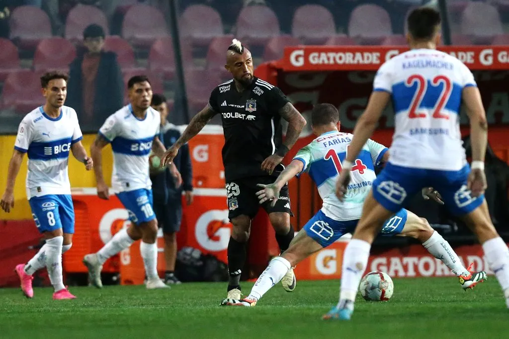 Arrturo Vidal le dio la victoria por 1-0 a Colo Colo en el último clásico ante la UC. (Foto: Javier Salvo/Photosport)