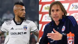 Arturo Vidal se lanza con todo contra Ricardo Gareca. (Foto: Photosport)