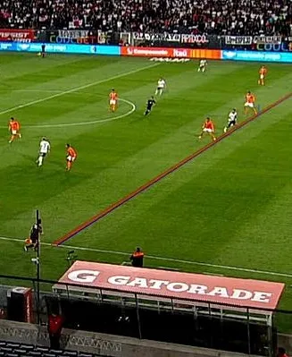 El off side de Javier Correa que fue gol (Captura)