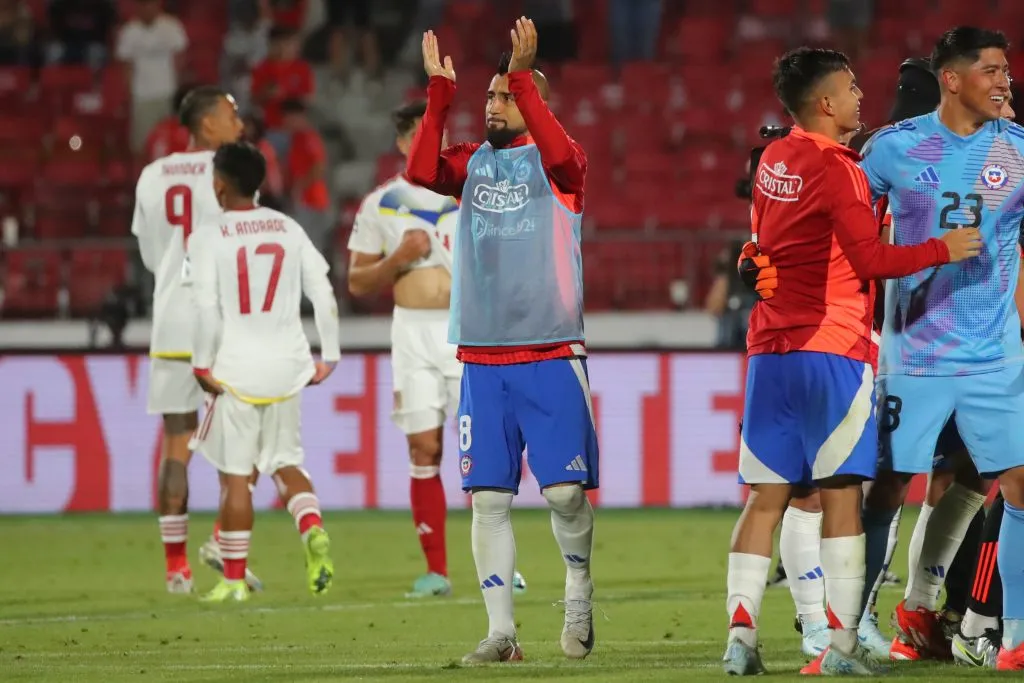 Arturo Vidal tras el partido de Chile vs Venezuela. (Foto: Photosport)