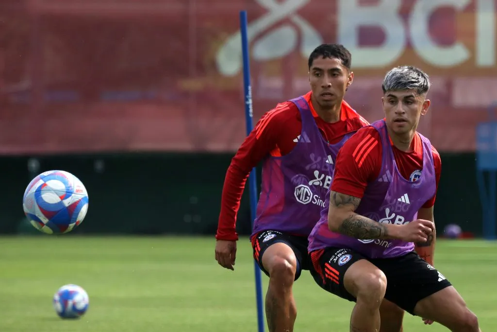 Luciano Cabral en los entrenamientos de la Selección Chilena. (Foto: Photosport)