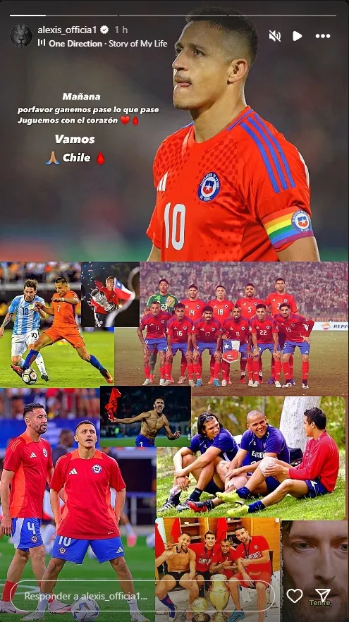 El posteo de Alexis Sánchez en su cuenta de Instagram. (Foto: captura)