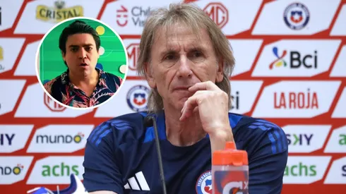 Bonvallet y lo que será el mediocampo de Chile ante Venezuela.