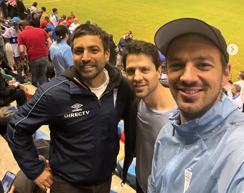 Vodanovic viendo un partido de la UC en el Estadio Bicentenario de La Florida | FOTO: Instagram