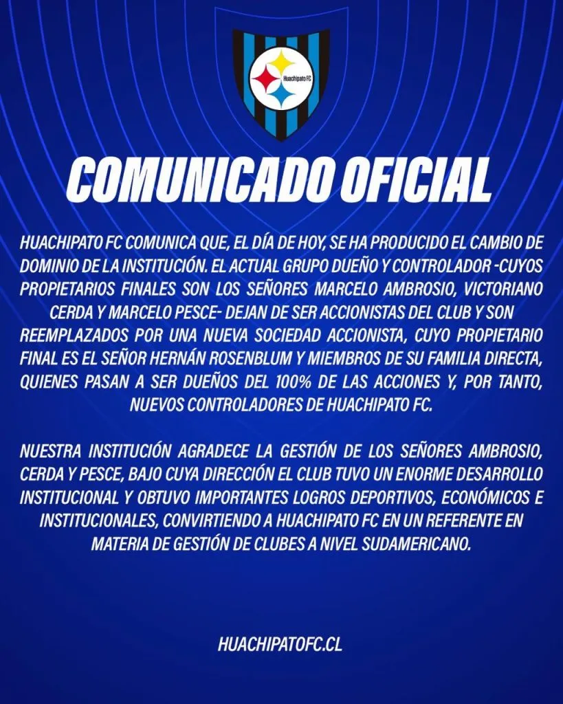 El comunicado de Huachipato (Redes)