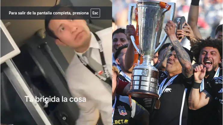 Asistente de bus le para el carro a alocada hincha alba en pleno festejo