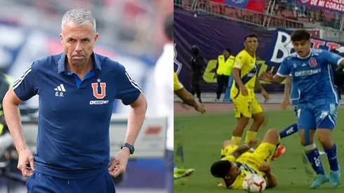 Álvarez y la polémica jugada en el final del encuentro entre la U y Everton.