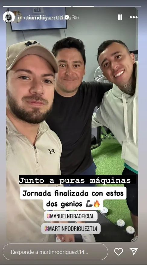 Martín Rodríguez compartió con Manuel Neira. (Foto: Matías Covarrubias)