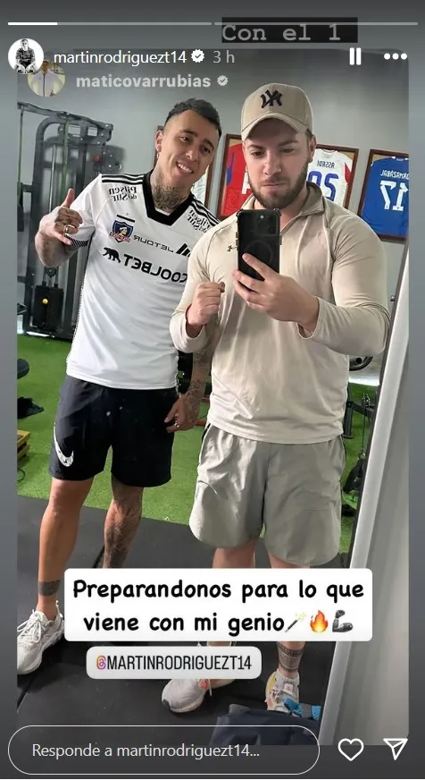 Martín Rodríguez entrenó con la camiseta de Colo Colo. (Foto: Matías Covarrubias)