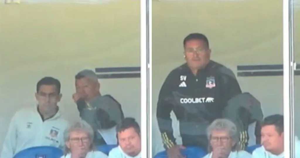 La imagen de la polémica acción de Jorge Almirón ante Huachipato | FOTO: Captura