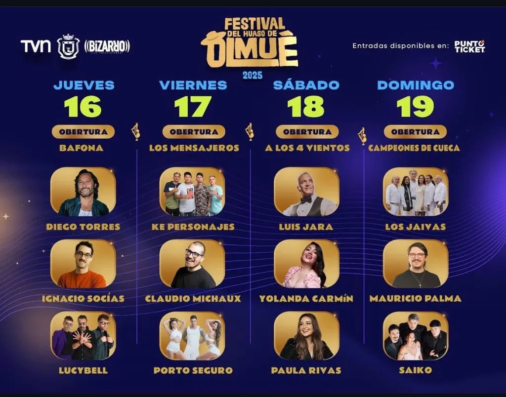 El programa de Olmué 2025 (Instagram)