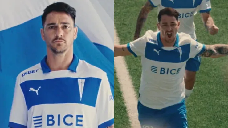 Fernando Zampedri luce la nueva camiseta de Universidad Católica. (Foto: Cruzados)
