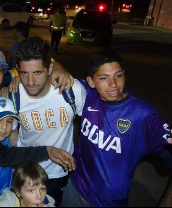 Fotografía de Carlos Palacios junto a Agustín Orión en 2015.