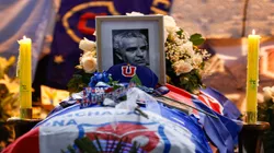 El ex presidente de Colo Colo, Peter Dragicevic, se hizo presente en el funeral del Doctor René Orozco.