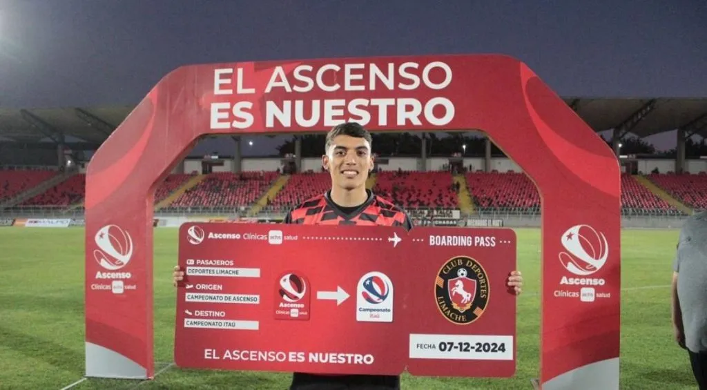 Abuhadba celebrando el ascenso de Limache (Instagram)