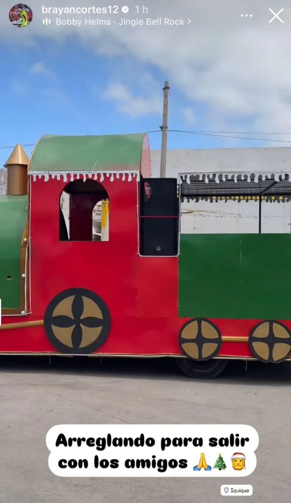 Captura de la historia de Instagram de Brayan Cortés.