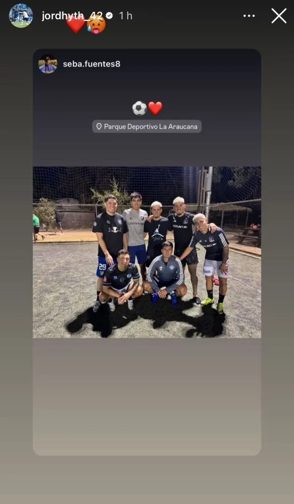 Captura de la historia de Instagram de Jordhy Thompson.