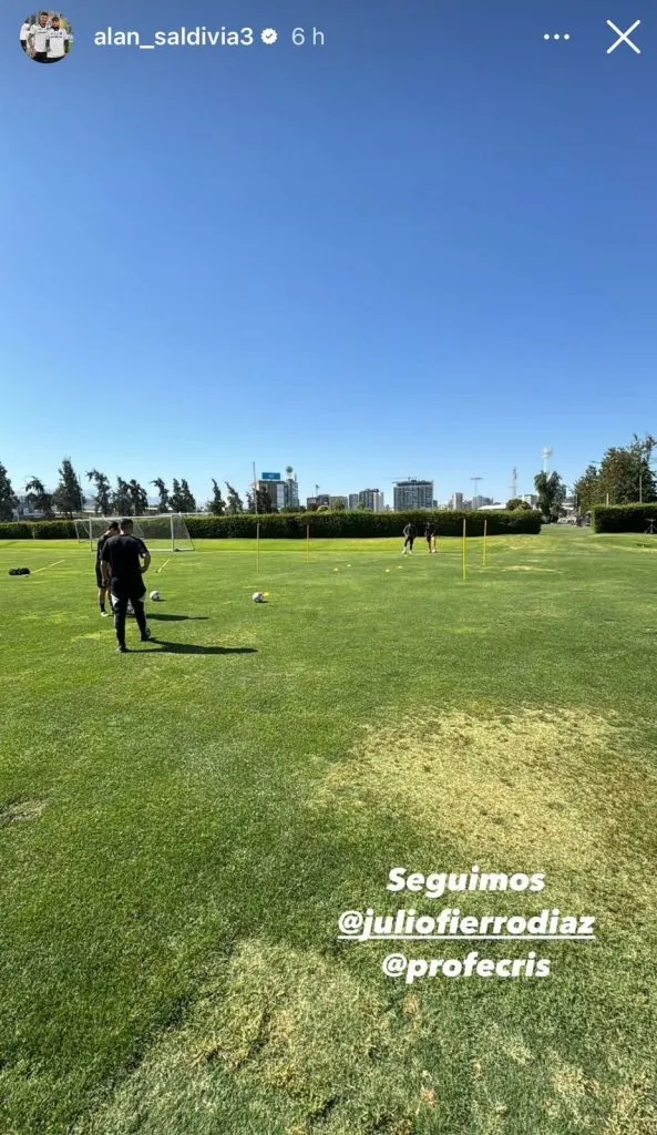 Captura de la historia de Instagram de Alan Saldivia.