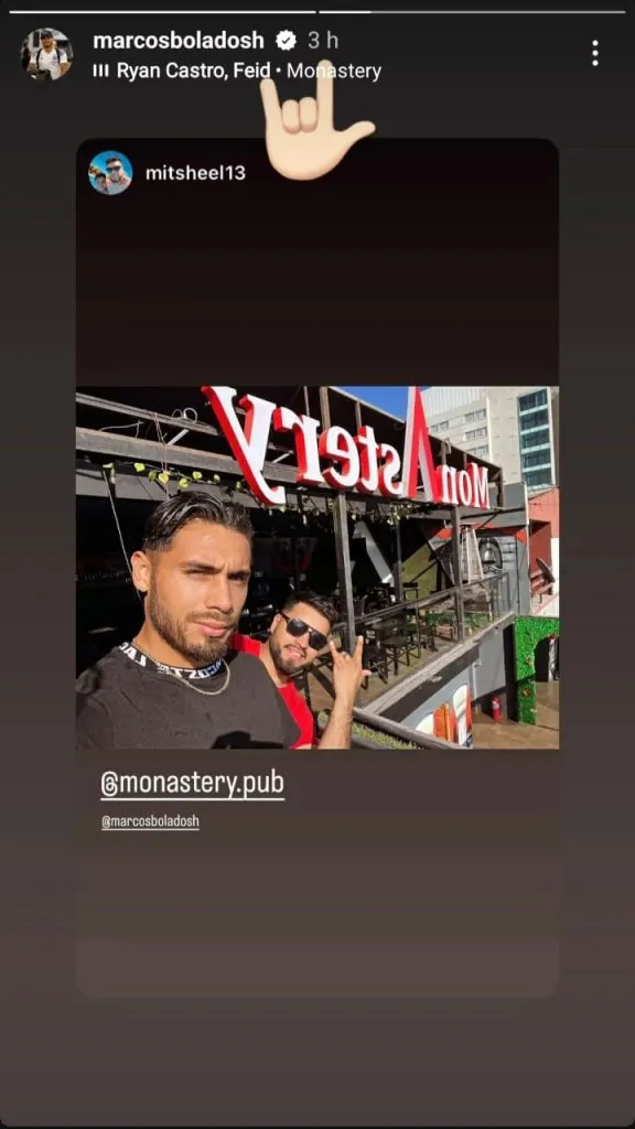 El gesto de Bolados en sus vacaciones. | Foto: Instagram