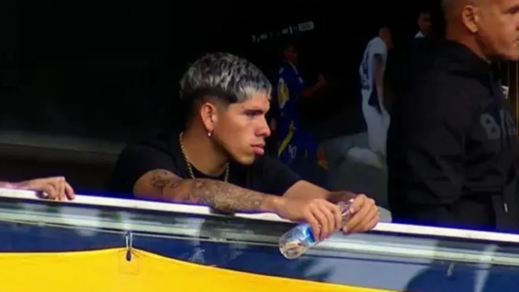 Carlos Palacios en los palcos de La Bombonera.