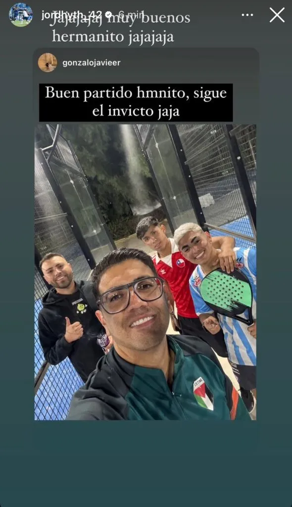 Captura de la historia de Instagram de Jordhy Thompson.