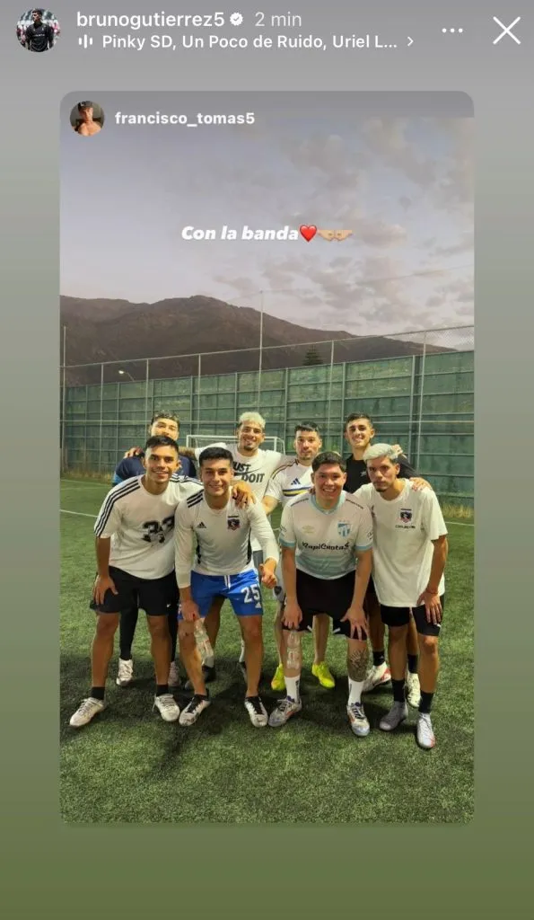 Captura de la historia de Instagram de Bruno Gutiérrez.