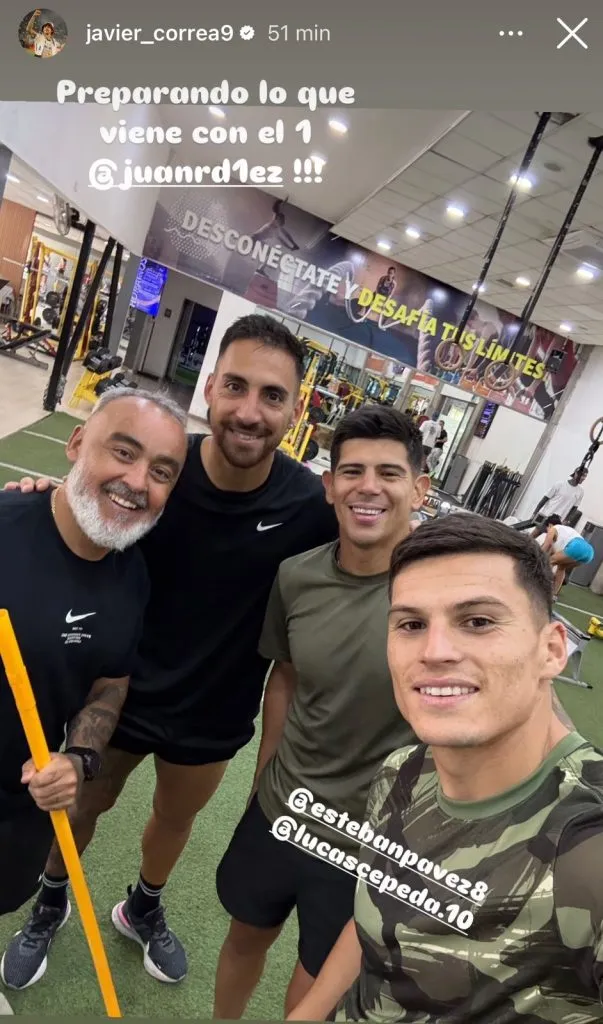 Captura de la historia de Instagram de Javier Correa.