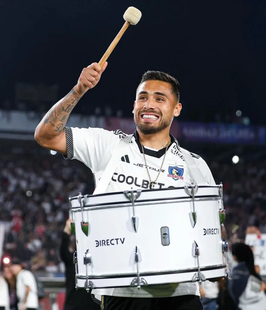 Marcos Bolados en la celebración de la estrella 34 de Colo Colo en el Estadio Monumental. (Foto: @colocolooficial)
