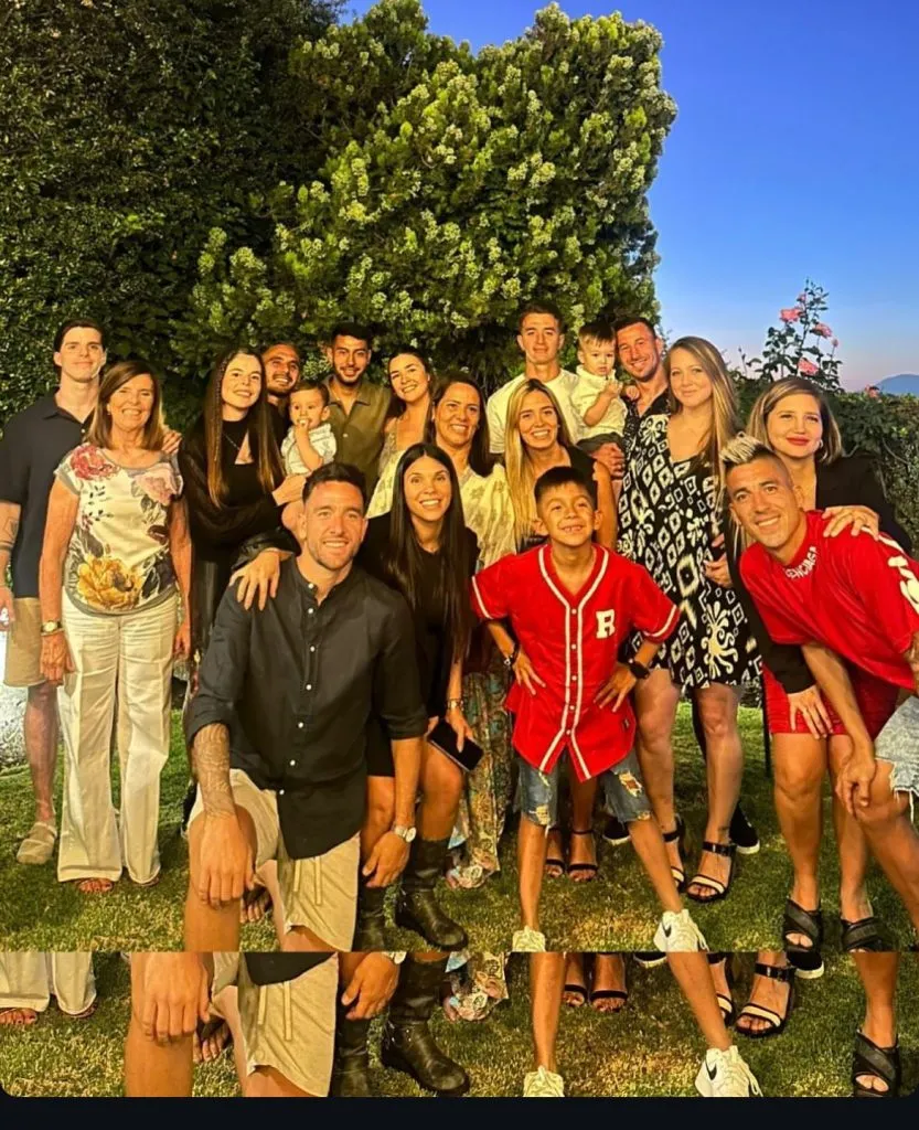 Los jugadores de la U con sus familias | Foto: Instagram