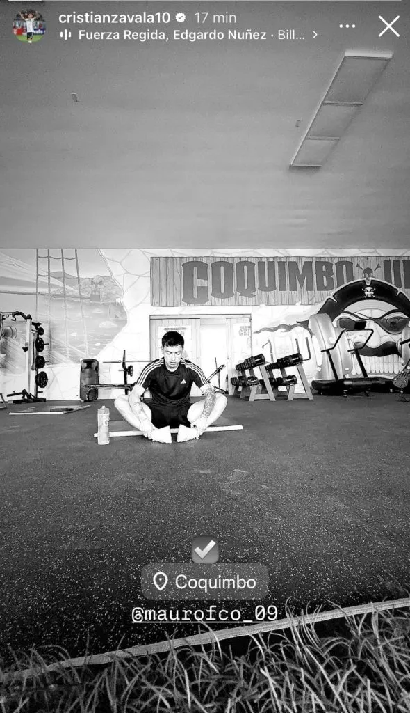 Captura de la historia de Instagram de Cristián Zavala.