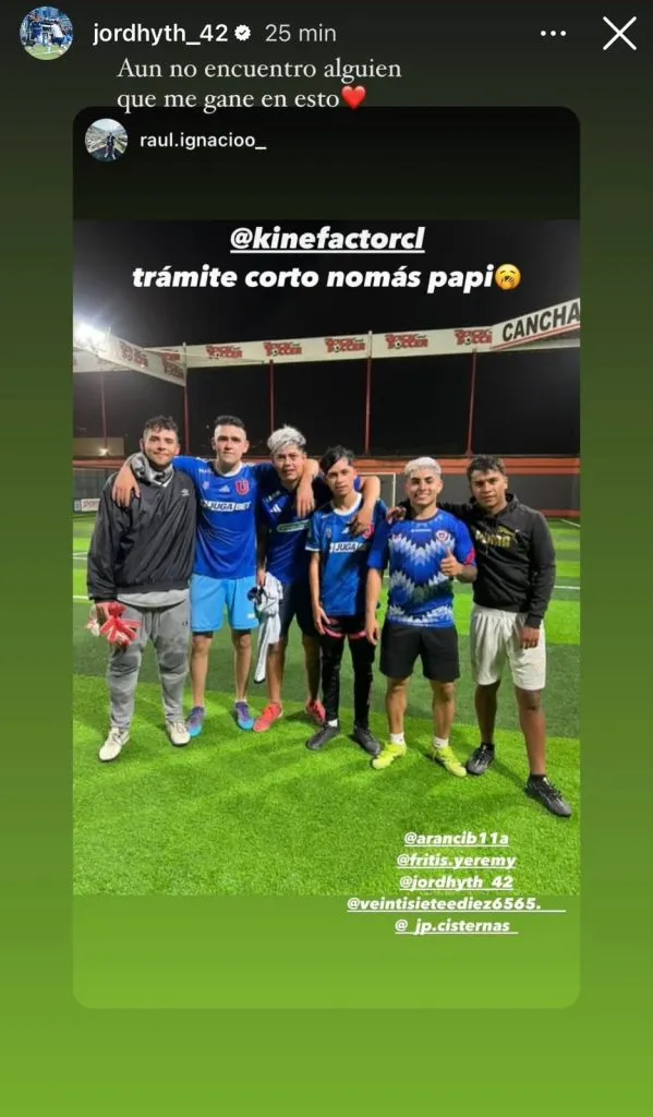 Captura de la historia de Instagram de Jordhy Thompson.