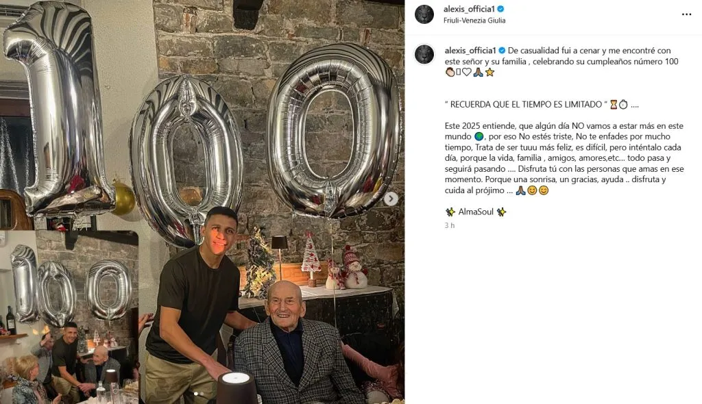 Alexis Sánchez reflexiona en Año Nuevo. (Foto: Alexis_Officia1)