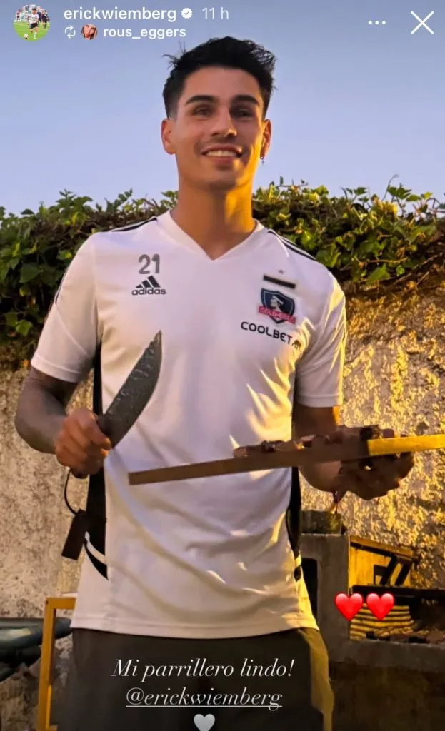 Captura de la historia de Instagram de Erick Wiemberg y Rous Eggers.