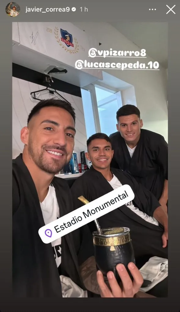 Captura de la historia de Instagram de Javier Correa.