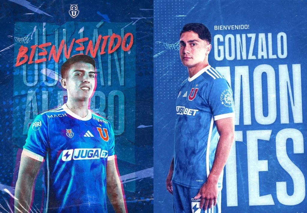 Julián Alfaro y Gonzalo Montes son los dos primeros refuerzos de la U. (Foto: Universidad de Chile)