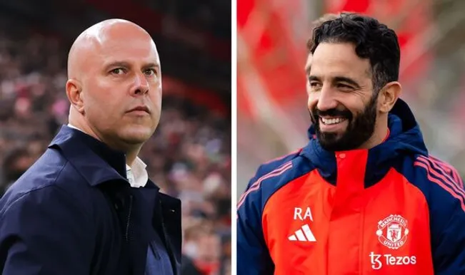 Arne Slot y Ruben Amorim se verán las caras por la Premier League | FOTO: Getty Images