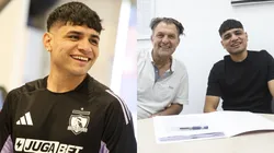 Claudio Aquino firma su contrato en Colo Colo. (Foto: Colo Colo)