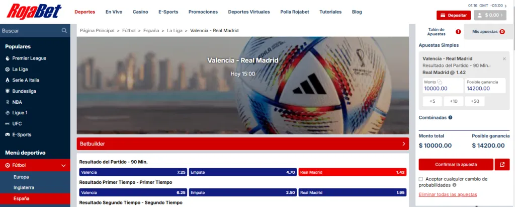 Rojabet bono de bienvenida